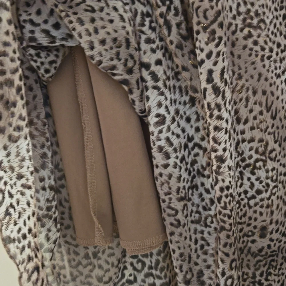 Vintage leopard-print sheer maxi skirt - Picture 4 of 5